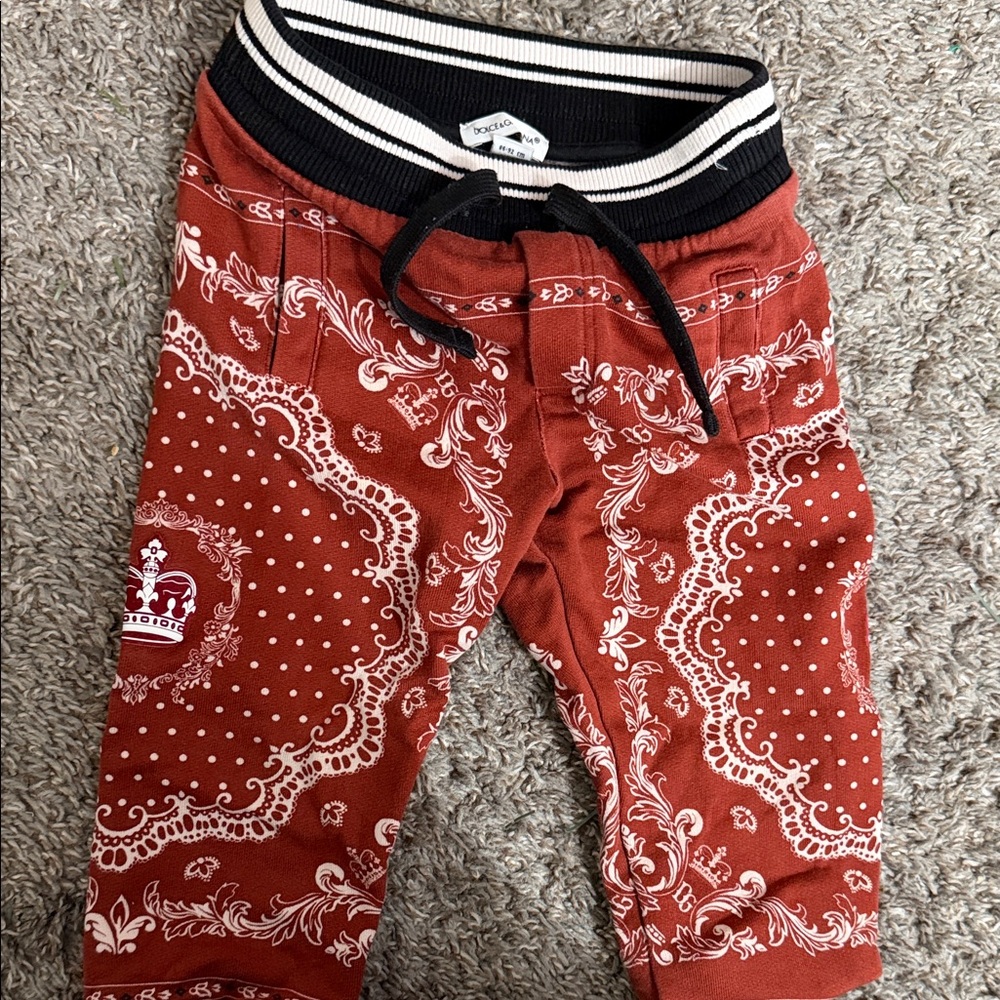Red Bandana Print Joggers